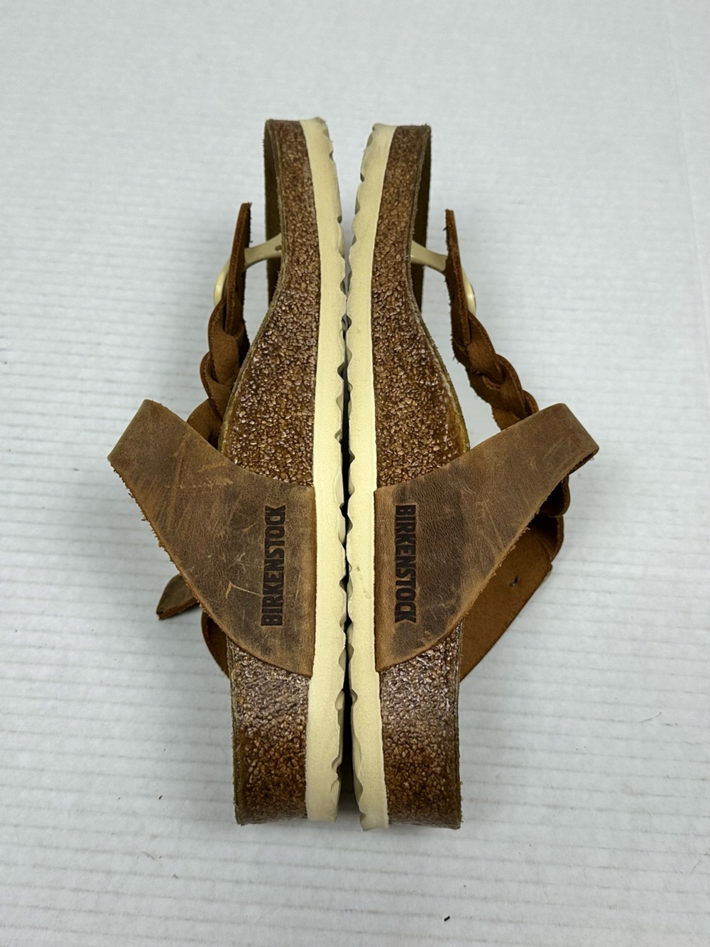 Birkenstock Gizeh Braided Sandal - Women's Oiled Leather in Cognac Size EU 38 - Picture 4 of 11